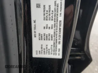 2022 Tesla Model 3 with VIN 5YJ3E1EA0NF186296, listed as a Copart auction lot 45711405 with 75,653 mi miles and Salvage Title. Bid and sale history available at DreamBid. Image 12.