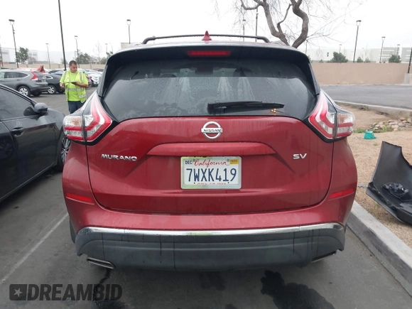 2017 Nissan Murano S with VIN 5N1AZ2MG9HN107961, listed as a IAAI auction lot 41838283 with 51,455 mi miles and . Bid and sale history available at carsss.com. Image 17.