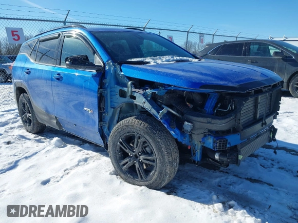 2024 GMC Terrain AT4 with VIN 3GKALYEG7RL133486, listed as a IAAI auction lot 41401177 with 12,518 mi miles and . Bid and sale history available at carsss.com. Image 1.