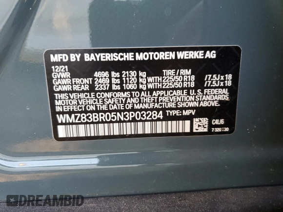 2022 MINI Countryman Cooper S with VIN WMZ83BR05N3P03284, listed as a Copart auction lot 78706164 with 36,937 mi miles and Salvage title. Bid and sale history available at DreamBid. Image 12.