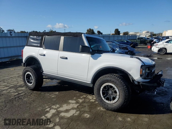 2023 Ford Bronco with VIN 1FMDE5DH8PLA85996, listed as a Copart auction lot 44072945 with 41,789 mi miles and Salvage Title. Bid and sale history available at DreamBid. Image 4.
