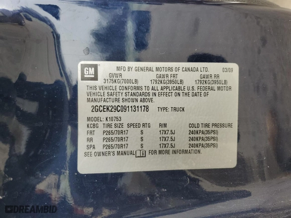 2009 Chevrolet Silverado 1500 LT with VIN 2GCEK29C091131178, listed as a Copart auction lot 46798815 with 155,451 mi miles and Salvage Title. Bid and sale history available at carsss.com. Image 12.
