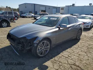 2017 Infiniti Q50 Sport with VIN JN1EV7AP8HM730032, listed as a Copart auction lot 46921965 with 130,554 mi miles and Salvage title. Bid and sale history available at DreamBid. Image 1.