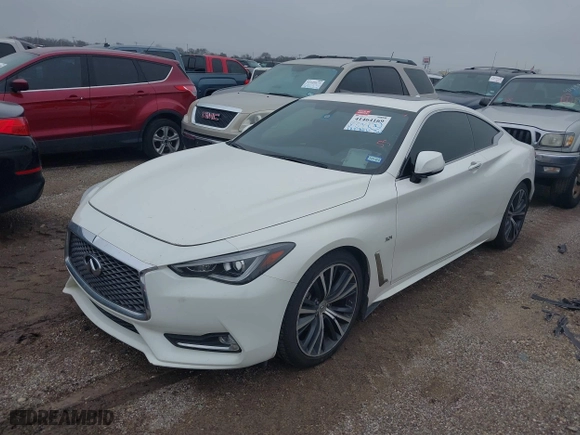 2018 Infiniti Q60 3.0t LUXE with VIN JN1EV7EK8JM340276, listed as a IAAI auction lot 41464169 with 102,866 mi miles. Bid and sale history available at carsss.com. Image 17.