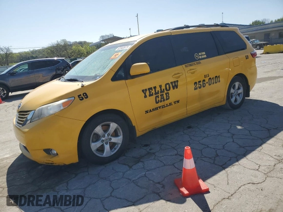 2015 Toyota Sienna LE AAS with VIN 5TDKK3DC9FS571386, listed as a Copart auction lot 52040875 with Not Provided miles and Salvage Title. Bid and sale history available at DreamBid. Image 1.