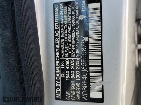 2005 Mercedes-Benz C 230 Kompressor с VIN WDBRF40J65F558797, выставлен на аукционе Copart как лот 63276695 с пробегом 190 198 миль миль и Списание • Salvage title. История ставок и продаж доступна на DreamBid. Изображение 12.