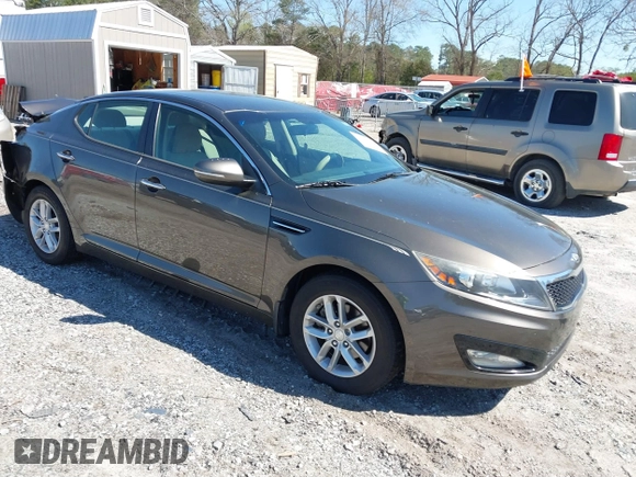 2013 Kia Optima LX with VIN 5XXGM4A77DG157034, listed as a IAAI auction lot 41870513 with 142,433 mi miles and . Bid and sale history available at carsss.com. Image 1.