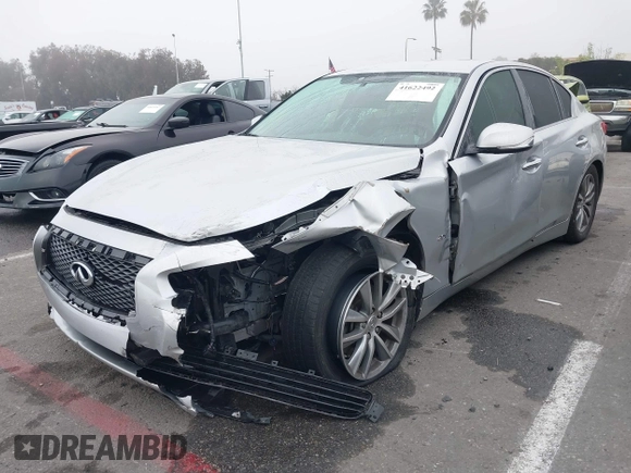 2017 Infiniti Q50 2.0t with VIN JN1CV7AP7HM642242, listed as a IAAI auction lot 41622492 with 97,102 mi miles. Bid and sale history available at carsss.com. Image 2.
