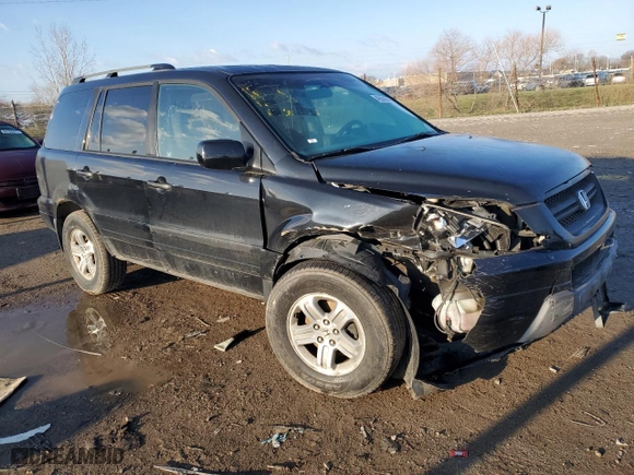 2005 Honda Pilot EX with VIN 5FNYF18455B042560, listed as a Copart auction lot 49989945 with 184,299 mi miles and Salvage Title. Bid and sale history available at carsss.com. Image 4.
