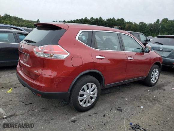 2015 Nissan Rogue S with VIN KNMAT2MV6FP566757, listed as a Copart auction lot 71066974 with 60,546 mi miles and Salvage Title. Bid and sale history available at carsss.com. Image 3.
