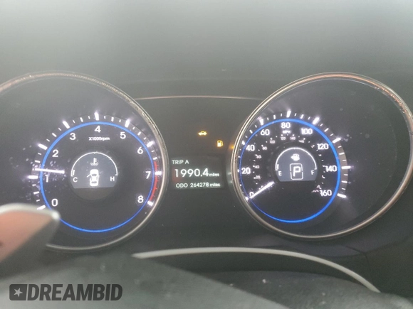 2011 Hyundai Sonata SE with VIN 5NPEC4AC0BH115104, listed as a Copart auction lot 47954145 with 264,278 mi miles and Salvage Title. Bid and sale history available at carsss.com. Image 9.