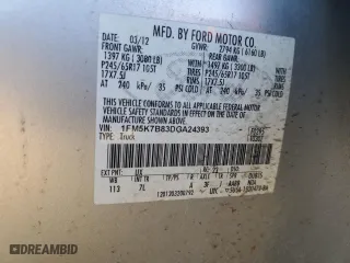 2013 Ford Explorer with VIN 1FM5K7B83DGA24393, listed as a Copart auction lot 49078035 with 214,272 mi miles and Salvage Title. Bid and sale history available at carsss.com. Image 13.