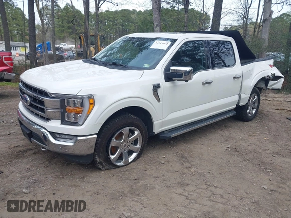 2021 Ford F-150 XL with VIN 1FTFW1E86MKD97432, listed as a IAAI auction lot 41941972 with 107,395 mi miles. Bid and sale history available at carsss.com. Image 2.