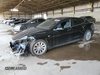2018 Tesla Model S 75D with VIN 5YJSA1E27JF264759, listed as a Copart auction lot 59610855 with 104,375 mi miles and Salvage title. Bid and sale history available at DreamBid. Image 1.