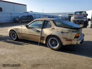 1984 Porsche 944 with VIN WP0AA0946EN456540, listed as a Copart auction lot 85208444 with 84,468 mi miles and Clean Title. Bid and sale history available at carsss.com. Image 2.