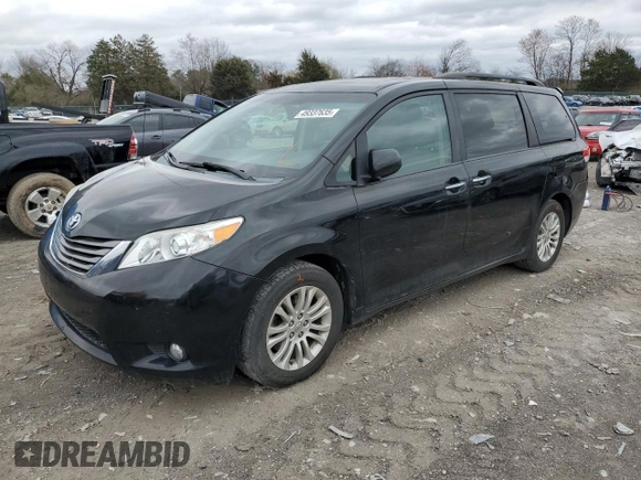 2014 Toyota Sienna XLE with VIN 5TDYK3DC5ES460374, listed as a Copart auction lot 49337635 with 155,388 mi miles and Clean Title. Bid and sale history available at DreamBid. Image 1.