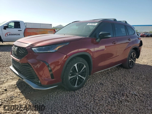 2021 Toyota Highlander XSE with VIN 5TDJZRBH0MS119686, listed as a Copart auction lot 56765235 with 82,324 mi miles and Salvage title. Bid and sale history available at DreamBid. Image 1.
