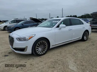 2019 Genesis G90 Premium with VIN KMHG34JA3KU052606, listed as a Copart auction lot 74087844 with 12,831 mi miles and Non Repairable. Bid and sale history available at carsss.com. Image 1.