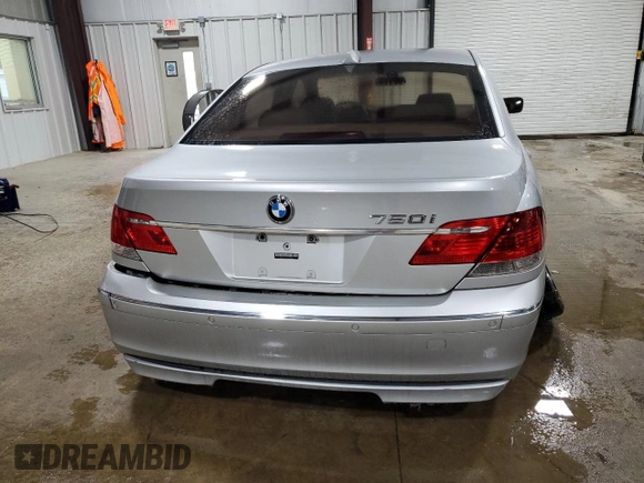 2006 BMW 7 Series 750i with VIN WBAHL83526DT07183, listed as a Copart auction lot 53257635 with 78,997 mi miles and Salvage title. Bid and sale history available at DreamBid. Image 6.