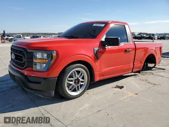 2023 Ford F-150 XL with VIN 1FTMF1C59PKE73620, listed as a Copart auction lot 88289545 with 10,935 mi miles and Salvage Title. Bid and sale history available at carsss.com. Image 1.