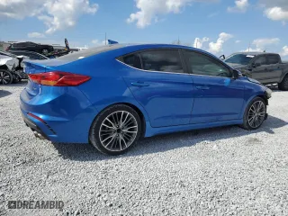 2018 Hyundai Elantra Sport with VIN KMHD04LB9JU637187, listed as a Copart auction lot 43939845 with 47,961 mi miles and Salvage Title. Bid and sale history available at carsss.com. Image 3.