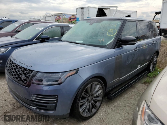 2019 Land Rover Range Rover z VIN SALGV5RE0KA517395, wystawiony jako Copart lot #76629494 z przebiegiem Nie podano mil oraz Nie do naprawy • Non repairable. Historia ofert i sprzedaży dostępna na DreamBid. Obrazek 1.