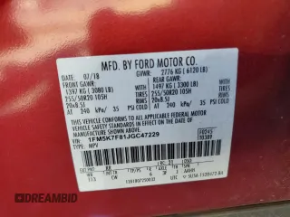 2018 Ford Explorer Limited with VIN 1FM5K7F81JGC47229, listed as a Copart auction lot 49345295 with 78,740 mi miles and Salvage Title. Bid and sale history available at carsss.com. Image 13.