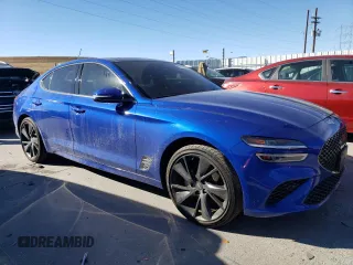 2023 Genesis G70 2.0T with VIN KMTG34TA6PU113019, listed as a Copart auction lot 81570454 with 15,421 mi miles and Salvage Title. Bid and sale history available at DreamBid. Image 4.