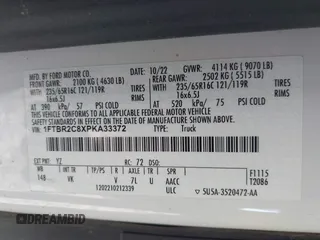 2023 Ford Transit Cargo with VIN 1FTBR2C8XPKA33372, listed as a IAAI auction lot 41735299 with 56,777 mi miles and . Bid and sale history available at DreamBid. Image 9.
