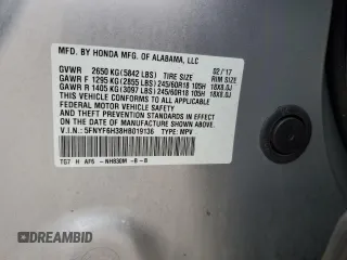 2017 Honda Pilot EX with VIN 5FNYF6H38HB019136, listed as a Copart auction lot 85673444 with Not Provided miles and Salvage Title. Bid and sale history available at DreamBid. Image 15.
