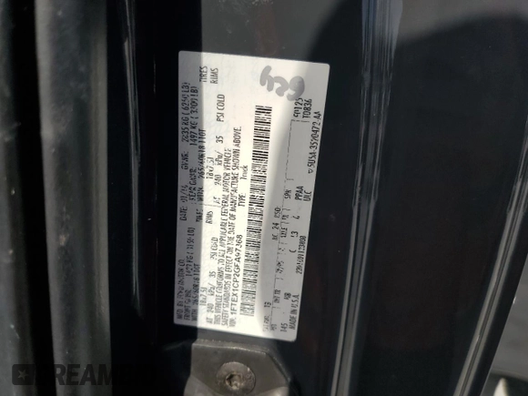 2016 Ford F-150 XL с VIN 1FTEX1CP2GFA97368, выставлен на аукционе Copart как лот 60411555 с пробегом 159 741 миль миль и Чистый • Clean title. История ставок и продаж доступна на DreamBid. Изображение 12.