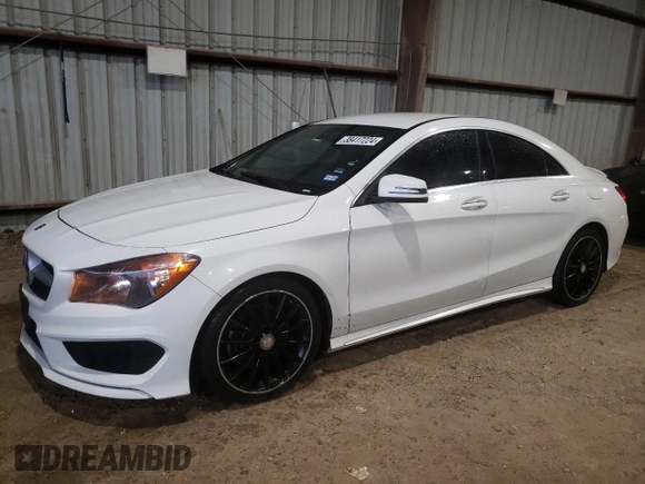 2015 Mercedes-Benz CLA 250 with VIN WDDSJ4EB6FN249797, listed as a Copart auction lot 38417224 with 130,472 mi miles and . Bid and sale history available at DreamBid. Image 1.