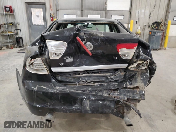 2007 Mercury Milan Premier with VIN 3MEHM08117R605643, listed as a Copart auction lot 57292535 with 218,869 mi miles and Salvage title. Bid and sale history available at DreamBid. Image 6.