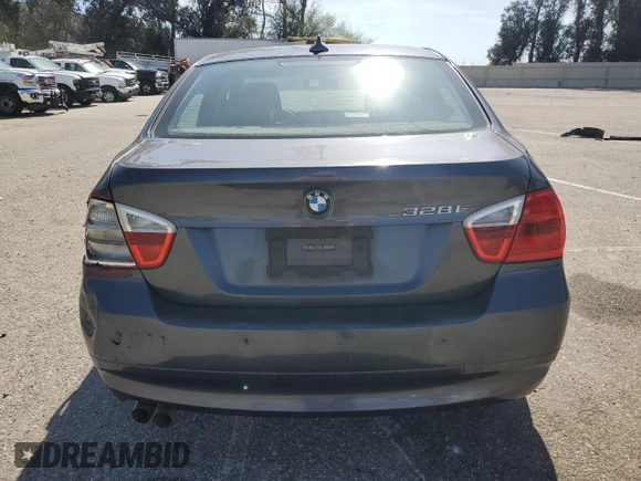 2007 BMW 3 Series 328i with VIN WBAVC53517FZ73443, listed as a Copart auction lot 50095755 with 197,708 mi miles and Salvage title. Bid and sale history available at DreamBid. Image 6.