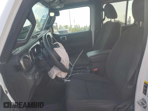 2022 Jeep Wrangler Unlimited Sport with VIN 1C4HJXDG1NW247614, listed as a Copart auction lot 70441794 with 35,854 mi miles and Salvage Title. Bid and sale history available at DreamBid. Image 7.