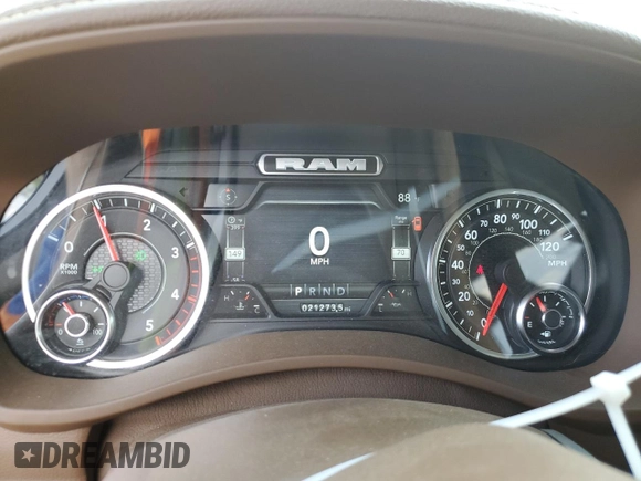 2023 Ram 3500 Laramie with VIN 3C63RRJL0PG501435, listed as a Copart auction lot 62786764 with 21,273 mi miles and Salvage Title. Bid and sale history available at carsss.com. Image 9.