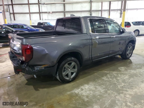 2023 Honda Ridgeline RTL-E with VIN 5FPYK3F72PB050212, listed as a Copart auction lot 48263915 with 14,472 mi miles and Clean Title. Bid and sale history available at carsss.com. Image 3.