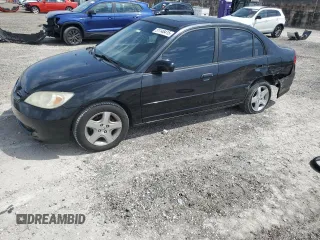 2004 Honda Civic EX with VIN 2HGES26774H632688, listed as a Copart auction lot 51146415 with 186,522 mi miles and Salvage Title. Bid and sale history available at DreamBid. Image 1.