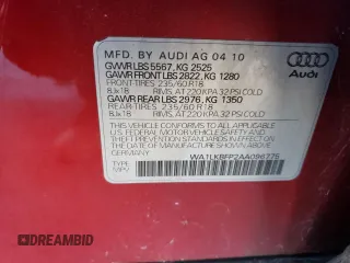 2010 Audi Q5 z VIN WA1LKBFP2AA096775, wystawiony jako Copart lot #87032914 z przebiegiem 209 857 mil mil oraz Czysty tytuł • Clean title. Historia ofert i sprzedaży dostępna na DreamBid. Obrazek 13.