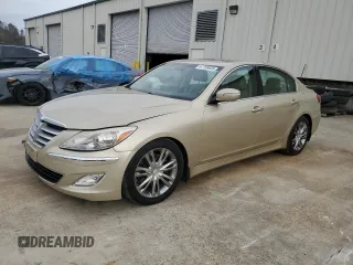 2012 Hyundai Genesis 3.8L with VIN KMHGC4DD2CU185395, listed as a Copart auction lot 47759835 with 87,845 mi miles and Salvage Title. Bid and sale history available at carsss.com. Image 1.