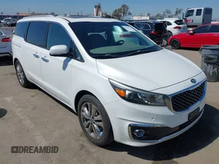 2015 Kia Sedona SX-L with VIN KNDME5C14F6046960, listed as a IAAI auction lot 42152110 with 120,291 mi miles and . Bid and sale history available at DreamBid. Image 1.