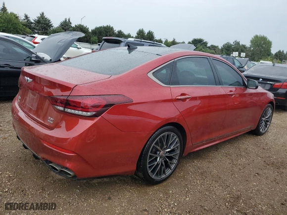2020 Genesis G80 3.3T Sport with VIN KMTFN4JB3LU329583, listed as a Copart auction lot 65930074 with 111,581 mi miles and Salvage Title. Bid and sale history available at carsss.com. Image 3.