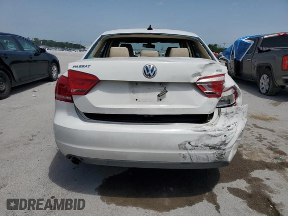 2013 Volkswagen Passat SE with VIN 1VWBH7A34DC060044, listed as a Copart auction lot 57180325 with 232,115 mi miles and Salvage title. Bid and sale history available at DreamBid. Image 6.