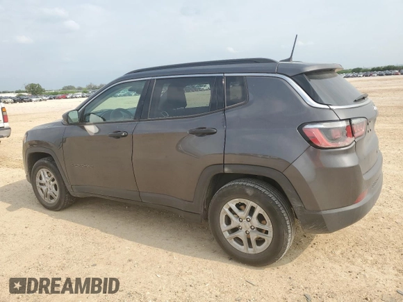 2019 Jeep Compass Sport with VIN 3C4NJCAB9KT614670, listed as a Copart auction lot 53198685 with 60,539 mi miles and Clean title. Bid and sale history available at DreamBid. Image 2.