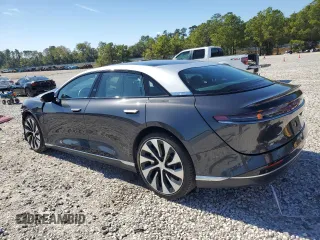 2022 Lucid Air Grand Touring with VIN 50EA1GBA9NA003234, listed as a Copart auction lot 82023694 with 25,049 mi miles and Salvage Title. Bid and sale history available at carsss.com. Image 2.