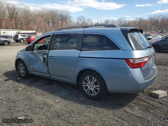 2011 Honda Odyssey EX-L with VIN 5FNRL5H69BB010406, listed as a Copart auction lot 50215815 with 171,024 mi miles and Salvage Title. Bid and sale history available at carsss.com. Image 2.