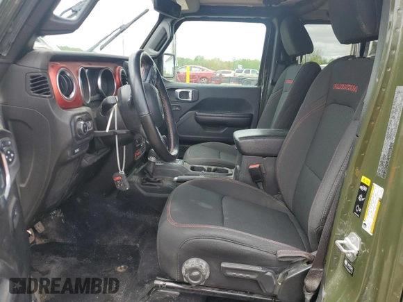 2021 Jeep Gladiator Rubicon with VIN 1C6JJTBM6ML580028, listed as a Copart auction lot 56526085 with 55,462 mi miles and Salvage title. Bid and sale history available at DreamBid. Image 7.