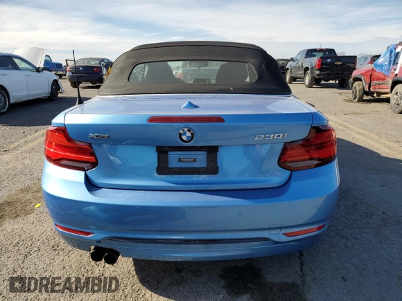 2020 BMW 2 Series 230i xDrive with VIN WBA2K1C01L7D97038, listed as a Copart auction lot 80822614 with 32,694 mi miles and Salvage Title. Bid and sale history available at carsss.com. Image 6.