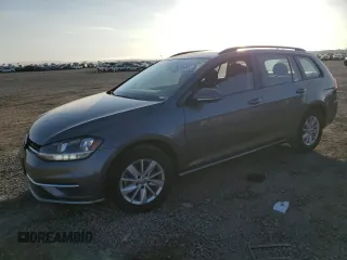 2018 Volkswagen Golf SportWagen S with VIN 3VWD17AU7JM757353, listed as a Copart auction lot 46345845 with 48,534 mi miles and Salvage Title. Bid and sale history available at carsss.com. Image 1.