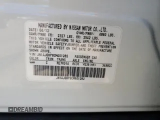 2012 Infiniti EX Journey with VIN JN1AJ0HP8CM401282, listed as a Copart auction lot 58507434 with 161,088 mi miles and Salvage Title. Bid and sale history available at DreamBid. Image 15.